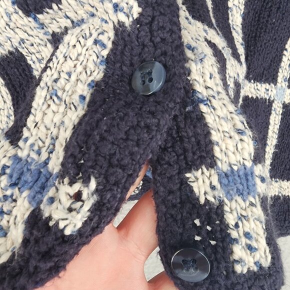 Talbots Women's Medium* Dark Blue Knit Cardigan Button Front Sweater - Picture 3 of 11